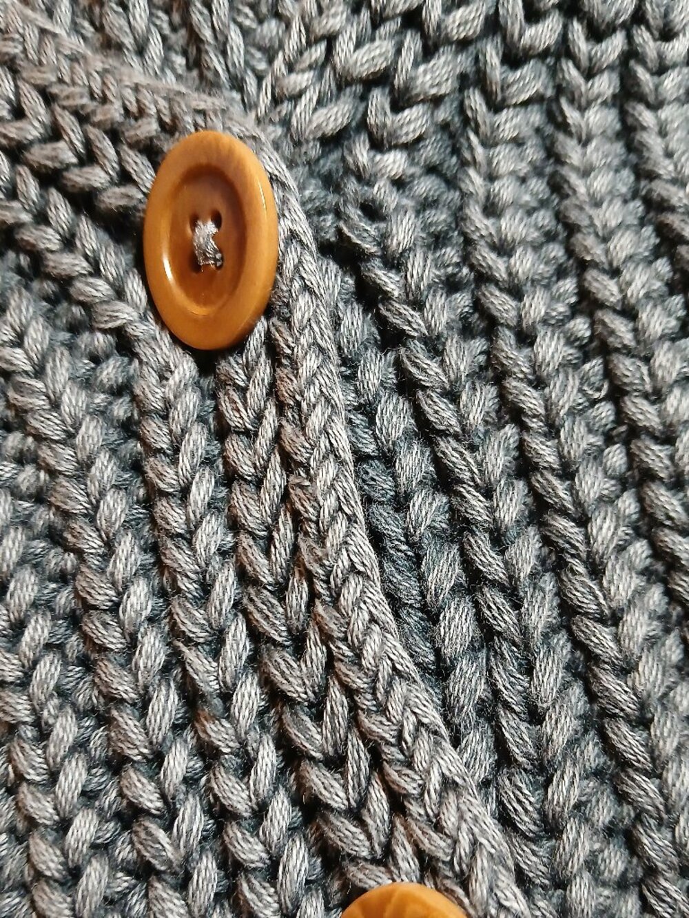 FREE PEOPLE Gray Chunky Knit Button Front Vest - EUC - Picture 8 of 14